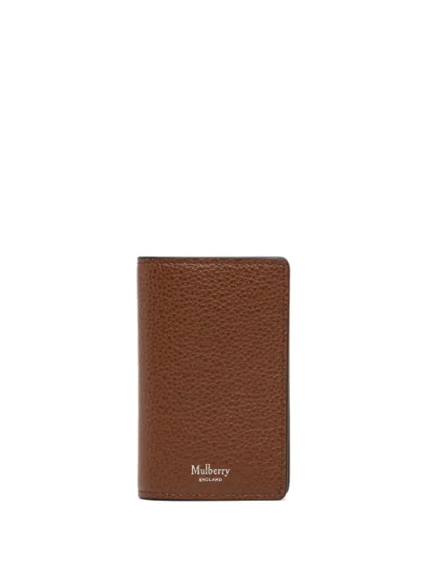 Mulberry grain-leather card case Brown RL7421552G110