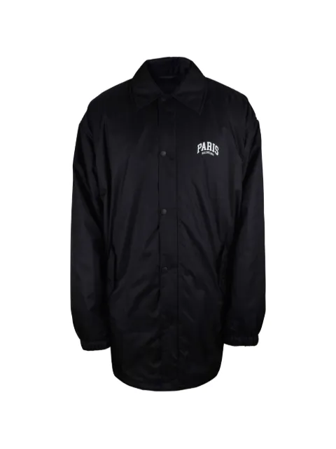 Balenciaga logo-print shirt jacket Black 690399TIO54