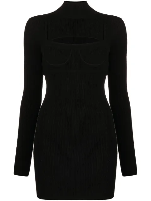 Monse ribbed-knit bodycon mini dress Black MF220112VIC