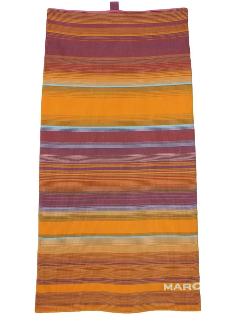 Marc Jacobs The Tube striped midi skirt Orange N101J02PF22501