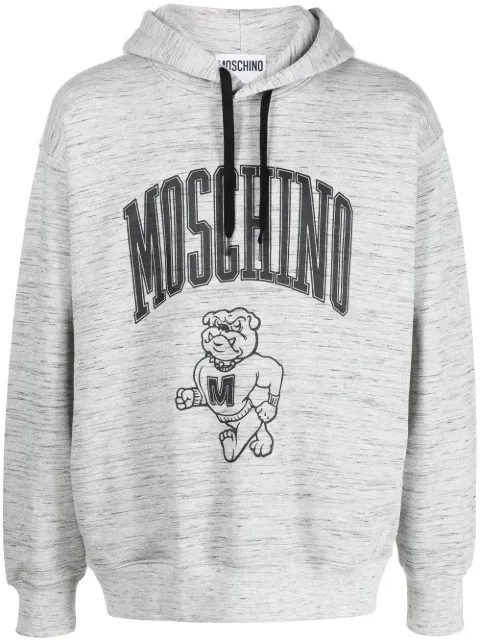 Moschino logo drawstring hoodie Grey A17087030