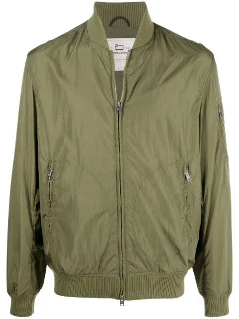 Woolrich zip-up bomber jacket Green CFWOOU0527MRUT2874