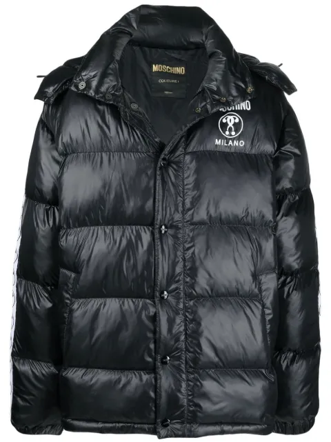 Moschino padded hooded coat Black A06347017