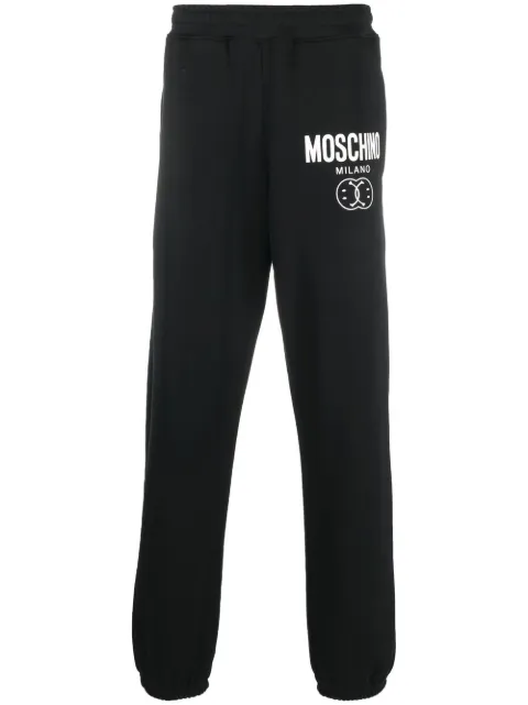 Moschino logo-print track pants Black J03157028