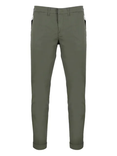 Fay cuffed cotton pants Green NTM8644187TRSE
