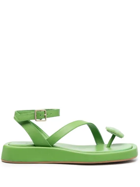 GIABORGHINI buckle-fastening open-toe sandals Green ROSIE184001