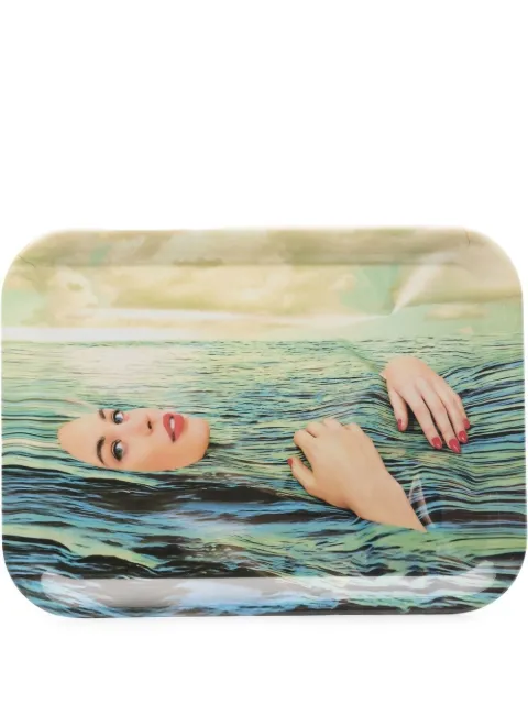 Seletti Sea Girl toilet paper tray Green 19031