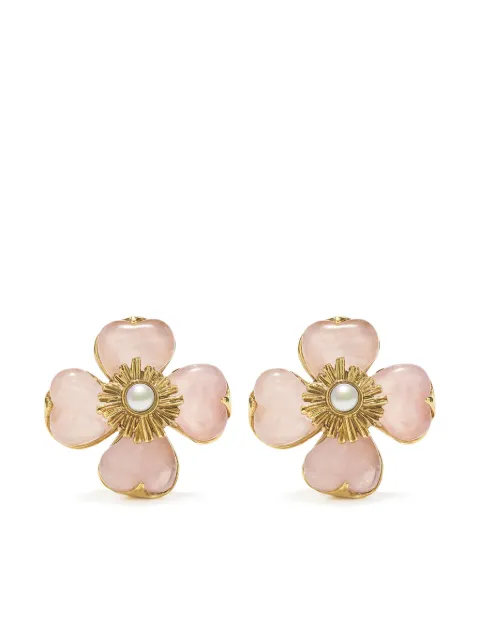 Goossens Trefle quartz earrings Gold GOOH13EA07YG