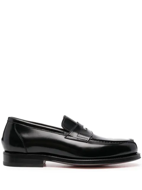 Santoni slip-on leather loafers Black MCQU18143PD5SHRB