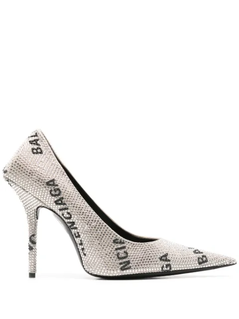 Balenciaga 110mm Square Knife pumps Silver 719769WBC52