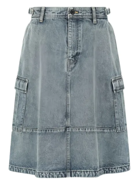Balenciaga cargo denim midi skirt Blue 681717TJW60