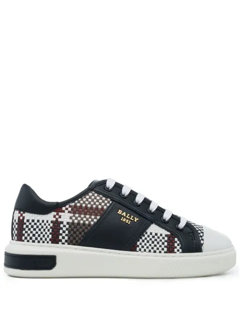 Bally Myller tartan-check leather sneakers Blue WK0055CP024