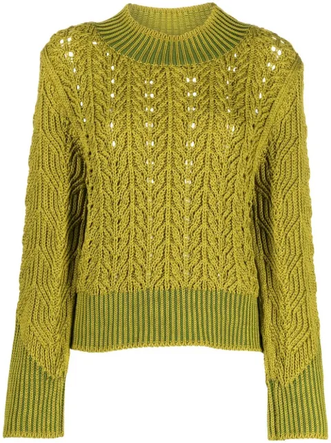 Paula Canovas del Vas cable-knit jumper Green PWS22K102VAR2