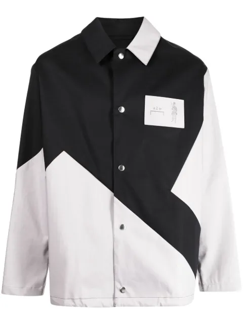 A-COLD-WALL* colour-block panelled shirt jacket Black ACWMO096B