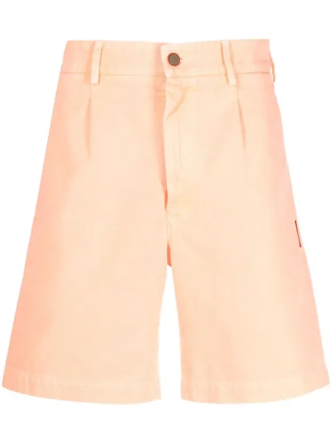 Palm Angels cotton-twill bermuda shorts Orange PMYC004S22FAB0016666