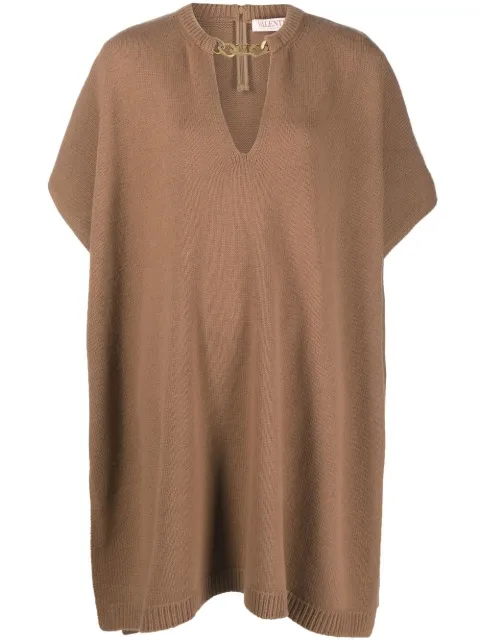 Valentino Garavani VLogo Chain cape Brown BKS01V7F5