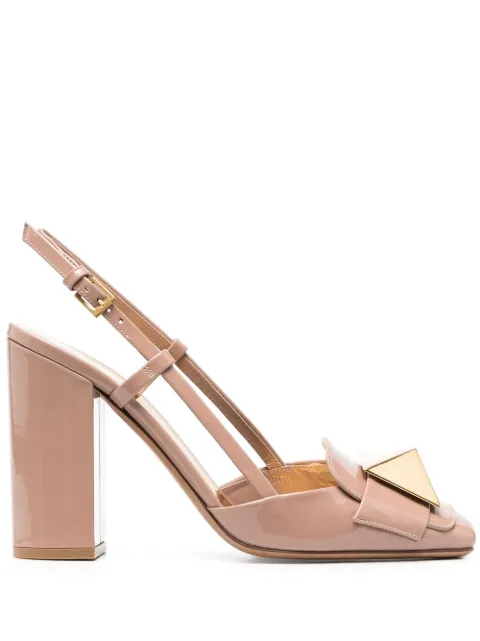 Valentino Garavani One Stud leather heeled pumps Pink WS0ER2LAF