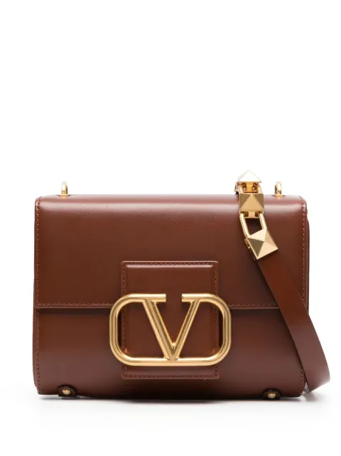 Valentino Garavani Stud Sign leather shoulder bag Brown WB0J96LNF