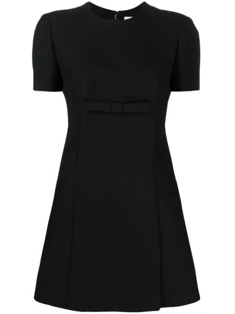 Valentino Garavani bow-detail A-line mini dress Black BVAZW11CF