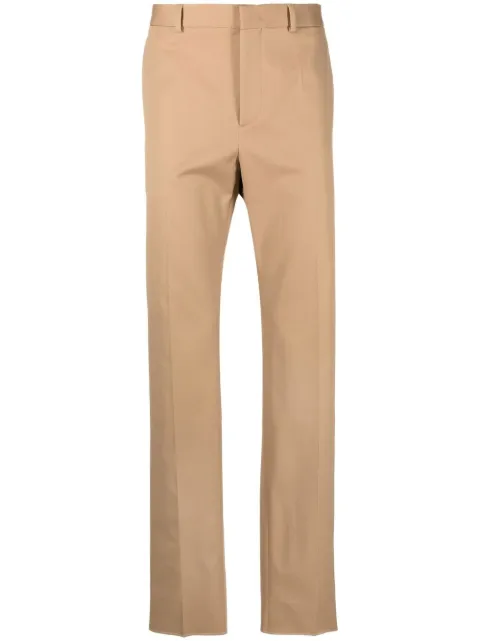 Valentino Garavani pressed-crease cotton chinos Neutrals VRBI608J1