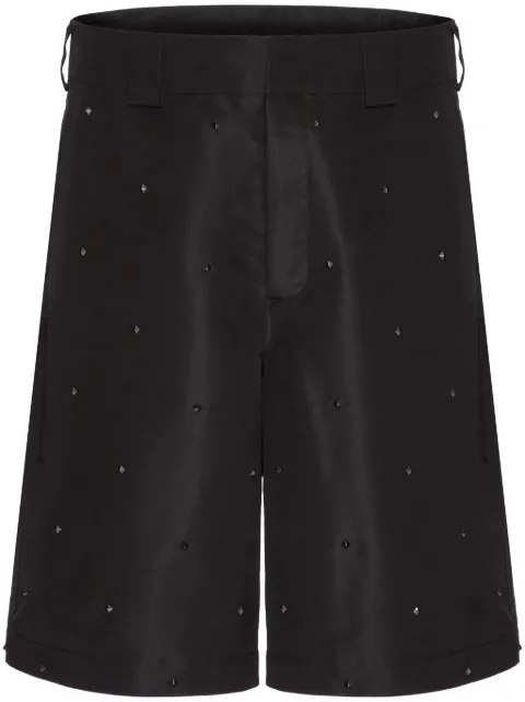 Valentino Garavani Rockstud-embellished shorts Black VRDA938E5