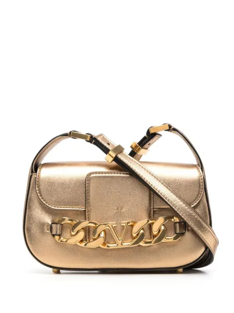 Valentino Garavani VLogo Chain leather shoulder bag Gold WB0K81IFT