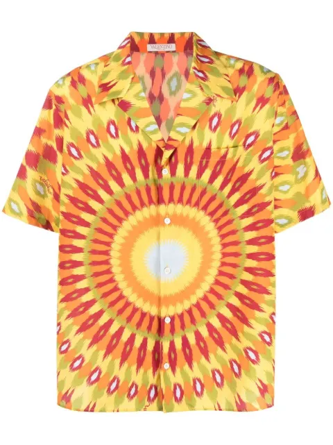 Valentino Garavani graphic-print shirt Yellow VAAA908S0