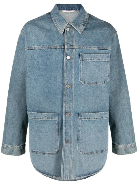 Valentino Garavani VLogo Signature denim shirt Blue VDB01R8K1