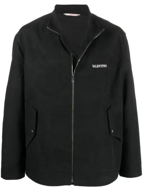 Valentino Garavani tonal camouflage-print jacket Black VCIF358KT