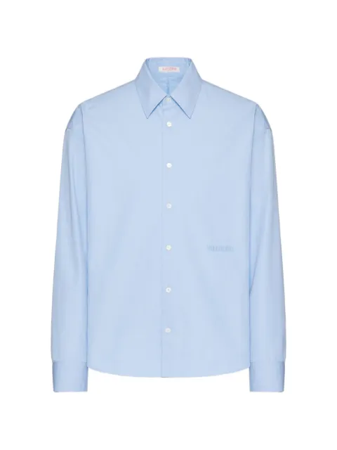 Valentino Garavani embroidered shirt Blue VABJ917BK