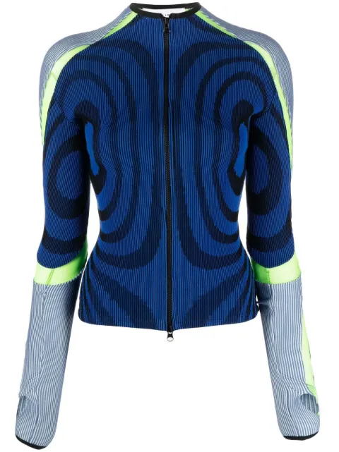 Paolina Russo Vortex knit jacket Blue PRSS22TO02332717