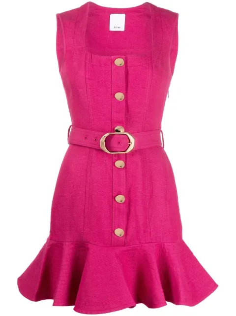 Acler Finsbury peplum-hem minidress Pink AL2201088D