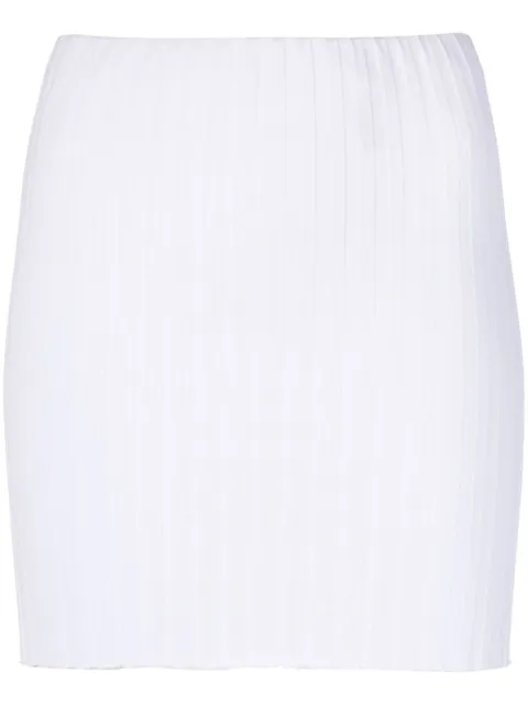 Cotton Citizen ribbed-knit mini skirt White W5369165