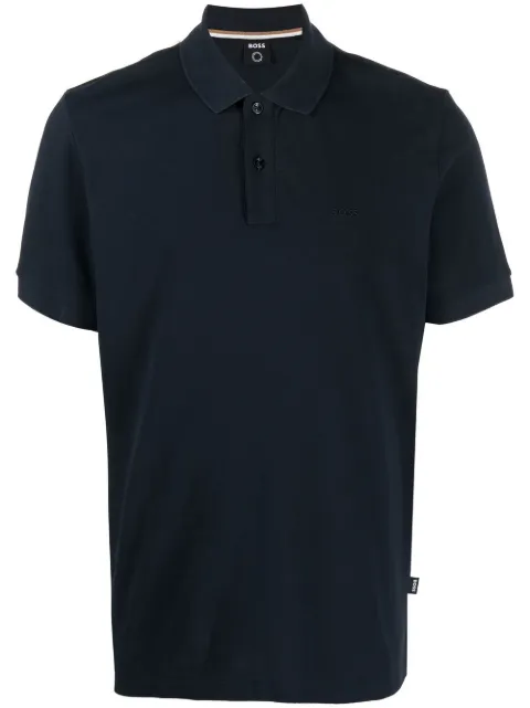 BOSS embroidered logo polo shirt Blue 50468362