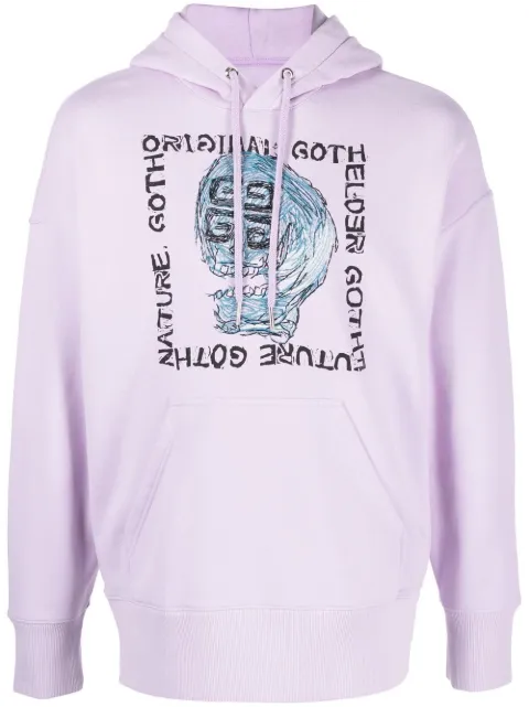 Givenchy logo-print oversized hoodie Purple BMJ0G23Y69