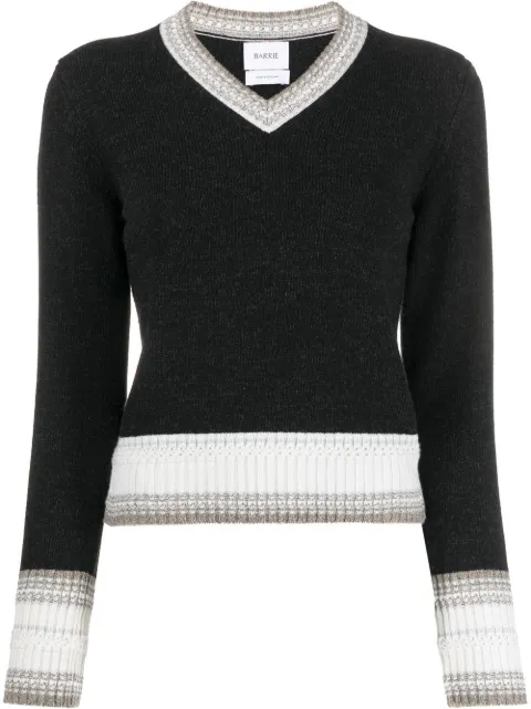 Barrie V-neck cashmere sweater Black C195347