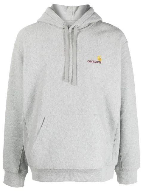 Carhartt WIP embroidered-logo cotton hoodie Grey I028279