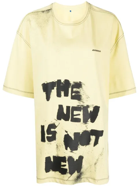 Ader Error Tnnn logo-print T-shirt Yellow BLASSHT14YL
