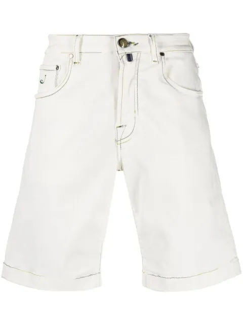 Jacob Cohën contrasting-stitch detail shorts White UOM0130S3732