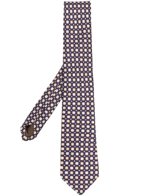 Church's graphic-print silk tie Blue H02072