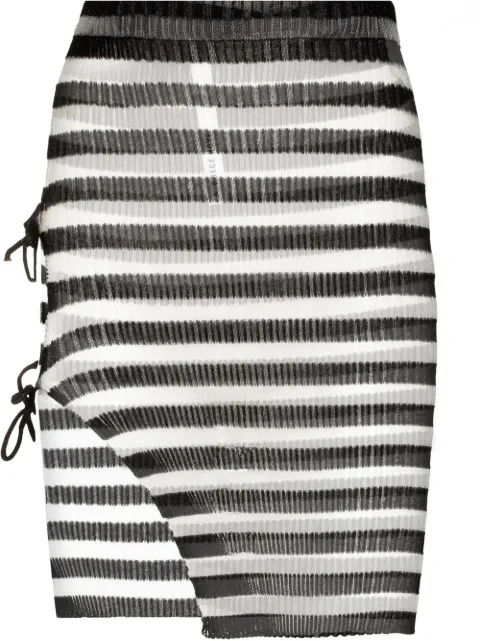 A. ROEGE HOVE Ivy sheer striped miniskirt Black 060373