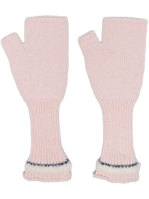 Barrie fingerless knit gloves Pink C168835