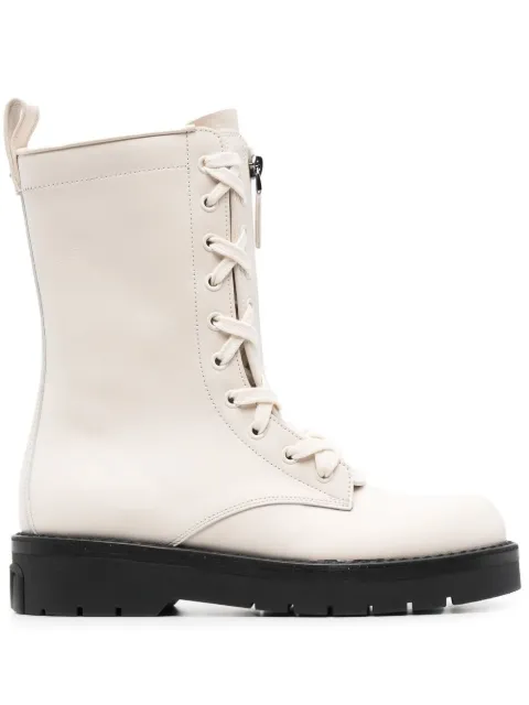 Valentino Garavani XCOMBAT leather boots Neutrals WS0EE3GLF