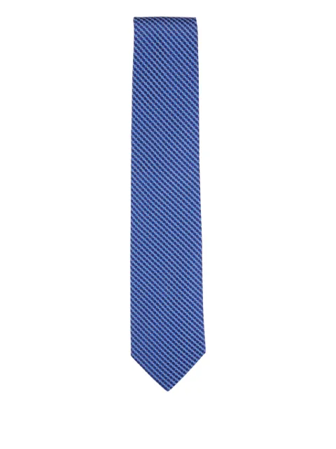 Eton geometric-pattern silk tie Blue A000315522780