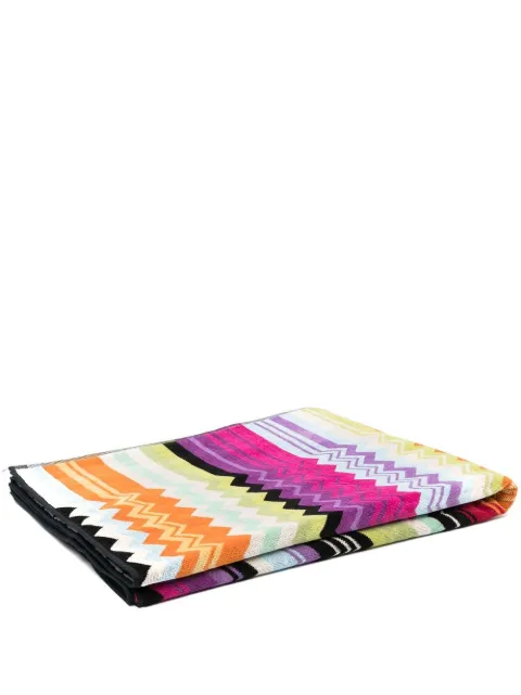Missoni Home zigzag-pattern cotton towel Orange 1G3SP99826