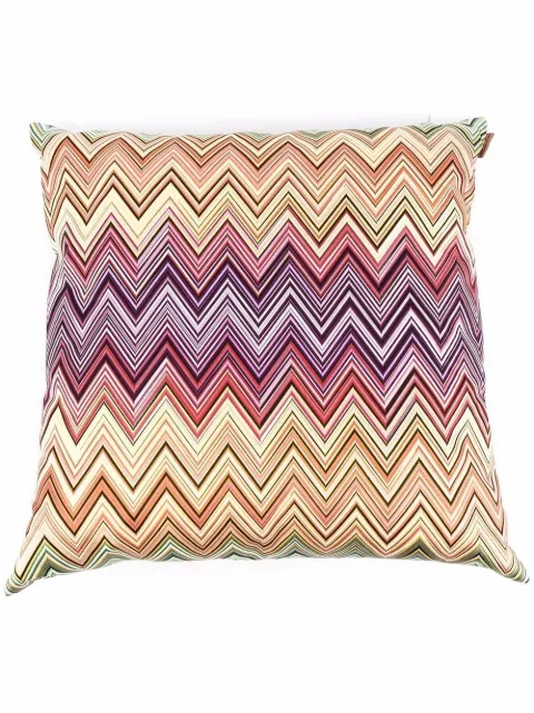 Missoni Home Jarris zigzag-pattern cushion Purple 1J4CU00756