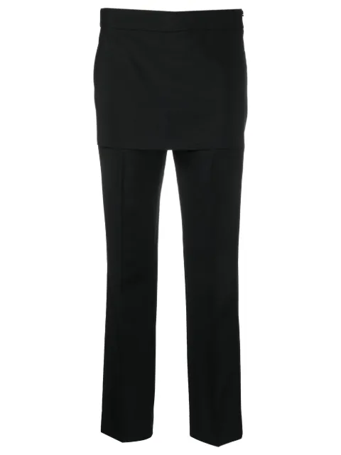 Givenchy skirt-detail slit trousers Black BW50TU13QB