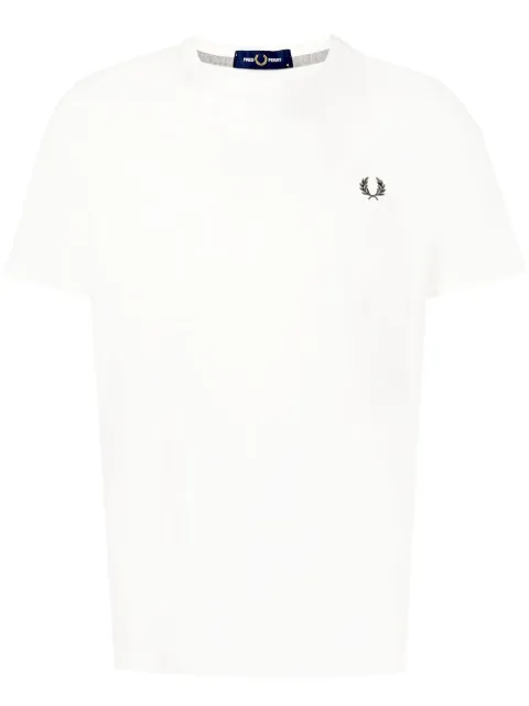 Fred Perry embroidered-logo cotton T-shirt White M1600
