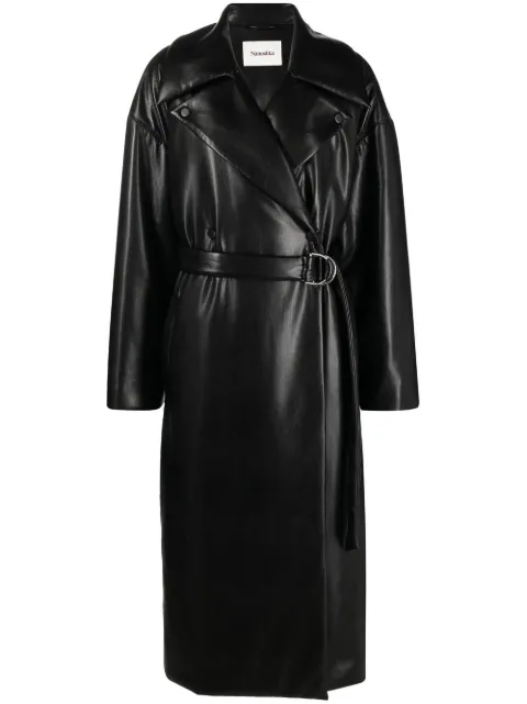Nanushka Liano belted trench coat Black NW22FWOW01299