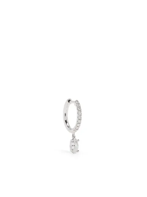 Anita Ko 18kt white gold diamond drop single hoop earring Silver AK1HMWG